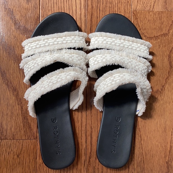 Rothy’s Sea Shell Fringe Slide Sandals, NWT - Picture 2 of 6